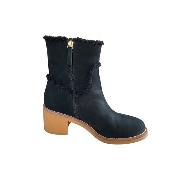 J. Crew Suede Sherpa Stacked Heeled Boots - Picture 7 of 10